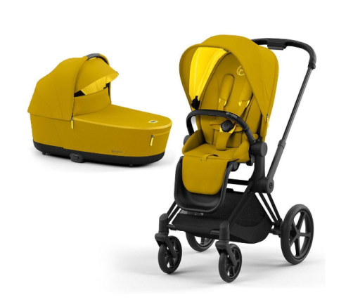 Cybex Priam 4.0 Mustard Yellow Matt black frame Bērnu Ratiņi 2in1