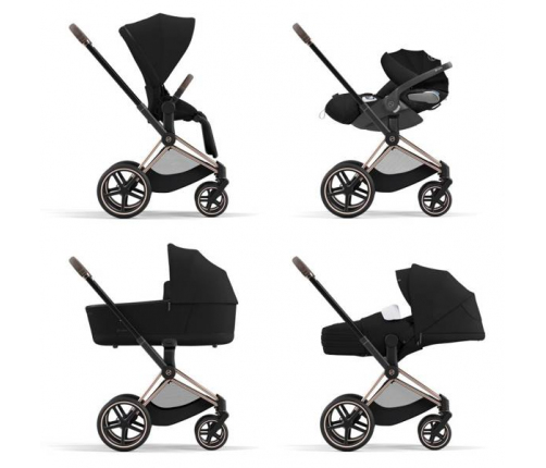 Cybex Priam 4.0 Pale Blush Simply Flowers + Chrome black frame Прогулочная Коляска