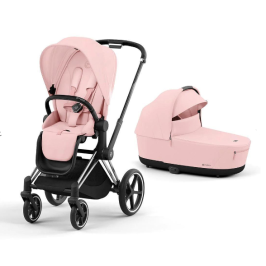 Cybex Priam 4.0 Peach Pink Chrome Black frame Bērnu Ratiņi 2in1 Cybex Priam 4.0 Peach Pink Chrome Black frame Bērnu Ratiņi 2in1