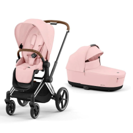 Cybex Priam 4.0 Peach Pink Chrome Brown frame Bērnu Ratiņi 2in1 Cybex Priam 4.0 Peach Pink Chrome Brown frame Bērnu Ratiņi 2in1