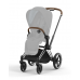 Cybex Priam 4.0 Peach Pink Chrome Brown frame Bērnu Ratiņi 2in1