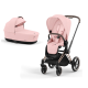 Cybex Priam 4.0 Peach Pink Rose Gold frame Bērnu Ratiņi 2in1