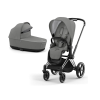 Cybex Priam 4.0 Soho Grey Chrome black frame Bērnu Ratiņi 2in1