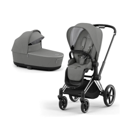 Cybex Priam 4.0 Soho Grey Chrome black frame Bērnu Ratiņi 2in1