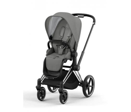 Cybex Priam 4.0 Soho Grey Chrome black frame Bērnu Ratiņi 2in1