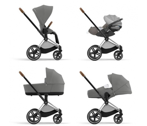 Cybex Priam 4.0 Soho Grey + Chrome brown frame Прогулочная Коляска