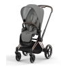 Cybex Priam 4.0 Soho Grey + Gold rose frame Pastaigu Ratiņi