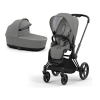 Cybex Priam 4.0 Soho Grey Matt black frame Bērnu Ratiņi 2in1