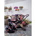 Cybex Priam 4.0 Spring Blossom Dark + Matt black frame Pastaigu Ratiņi