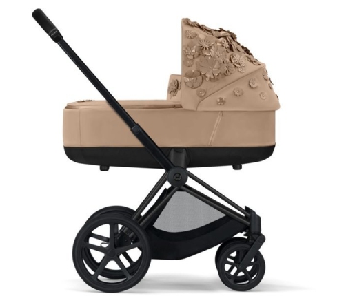 Cybex Priam E-Priam Lux Nude beige Simply flowers Люлька для коляски