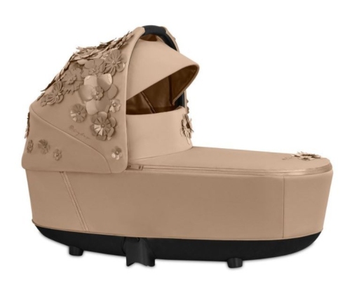 Cybex Priam E-Priam Lux Nude beige Simply flowers Люлька для коляски