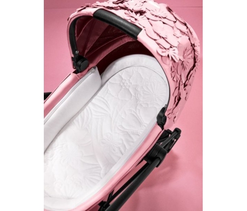 Cybex Priam Pale Blush Simply Flowers + Matt black frame Коляска с Люлькой