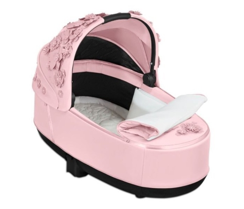 Cybex Priam Pale Blush Simply Flowers + Matt black frame Коляска с Люлькой