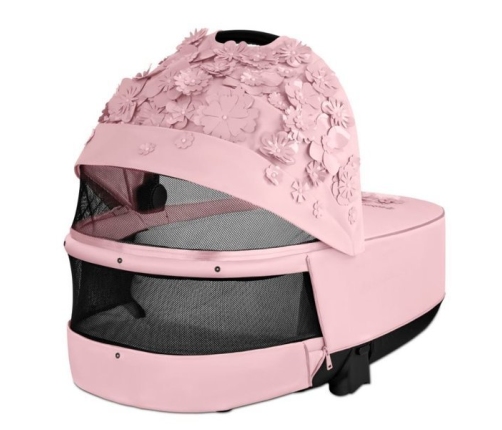 Cybex Priam Pale Blush Simply Flowers + Matt black frame Коляска с Люлькой