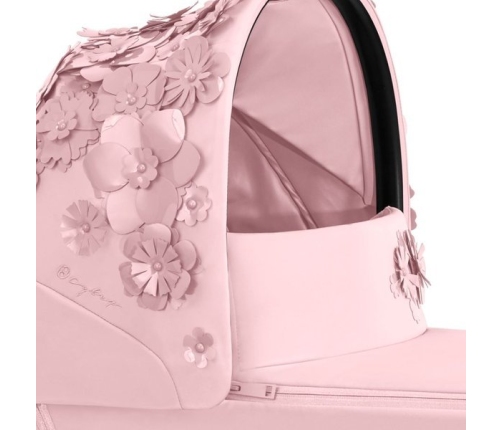 Cybex Priam Pale Blush Simply Flowers + Matt black frame Коляска с Люлькой