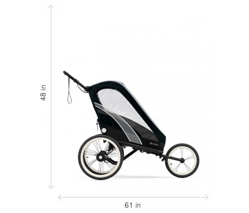 Cybex Zeno Black With Pink Details Рама для коляски для бега