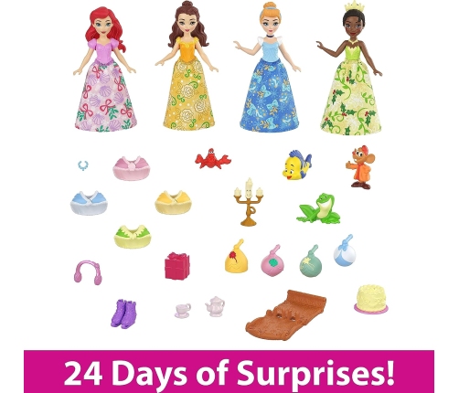 Disney Princess Advent Calendar + 16 surprises HLX06 Adventes Kalendārs + 4 Lelles