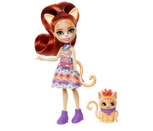 Enchantimals Tarla Orange Cat & Cuddler Lelle HHB91