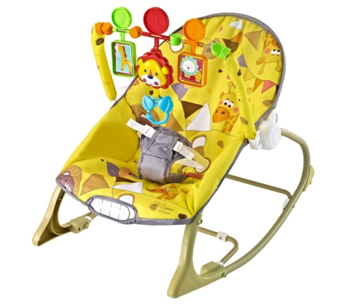 EUROBABY LITTLE DREAMER Giraffe yellow Шезлонг для детей