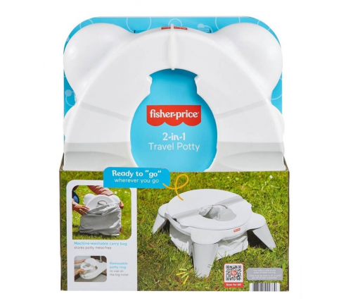 Fisher Price OTG Potty Grey 2in1 Детский Переносной горшок Насадка на унитаз 2в1