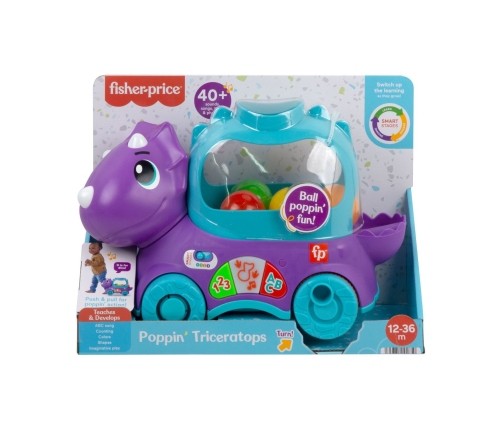 Fisher Price Poppin Triceratops HNR53 Interaktīvā rotaļlieta