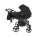 Junama Basic Duo 01 Black Dvīņu Ratiņi 3in1