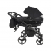 Junama Basic Duo 01 Black Dvīņu Ratiņi 3in1