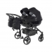 Junama Basic Duo 01 Black Dvīņu Ratiņi 3in1