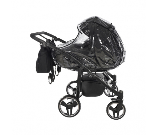 Junama Basic Duo 01 Black Dvīņu Ratiņi 3in1