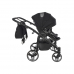 Junama Basic Duo 01 Black Dvīņu Ratiņi 3in1