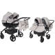 Junama Basic Duo 05 Clay Grey Dvīņu Ratiņi 2in1