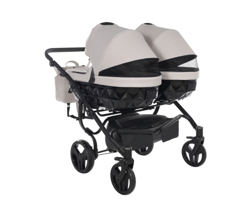 Junama Basic Duo 05 Clay Grey Коляска для двойняшек 3in1