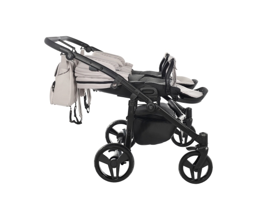 Junama Basic Duo 05 Clay Grey Коляска для двойняшек 3in1