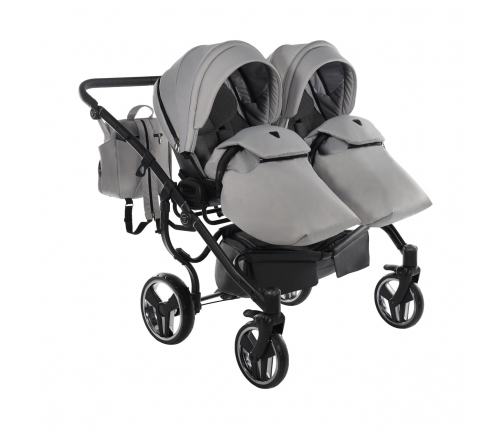 Junama Basic Duo 06 Grey Mist Dvīņu Ratiņi 2in1