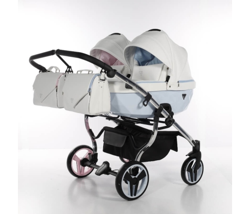 Junama Candy Duo Pink / Blue Dvīņu Ratiņi 3in1