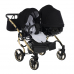 Junama Diamond S-Line Duo 02 Black Gold Коляска для двойняшек 2in1