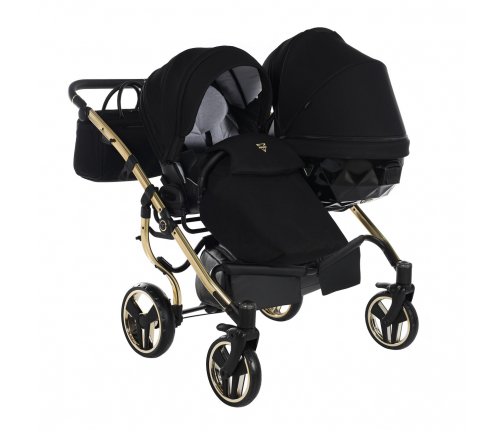 Junama Diamond S-Line Duo 02 Black Gold Коляска для двойняшек 2in1