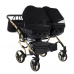 Junama Diamond S-Line Duo 02 Black Gold Коляска для двойняшек 2in1