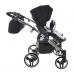 Junama Diamond S-Line Duo 04 White Black Dvīņu Ratiņi 3in1