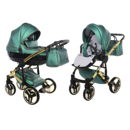 Junama Fluo Line Col.02 Green gold Bērnu Ratiņi 2in1 Junama Fluo Line Col.02 Green gold Bērnu Ratiņi 2in1