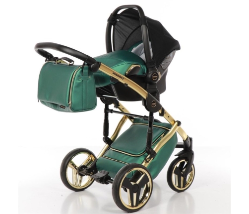 Junama Fluo Line Duo 02 Green Gold Коляска для двойняшек 2in1