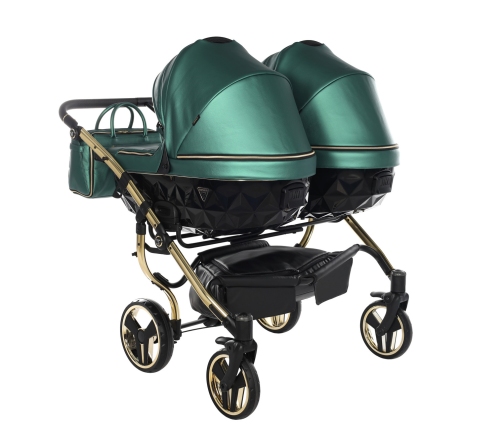 Junama Fluo Line Duo 02 Green Gold Коляска для двойняшек 2in1