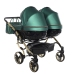 Junama Fluo Line Duo 02 Green Gold Коляска для двойняшек 2in1