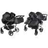 Junama Fluo Line Duo 05 Anthracite Коляска для двойняшек 2in1