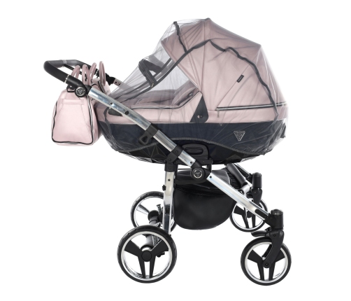 Junama Fluo Line Duo 06 Pink Silver Коляска для двойняшек 2in1