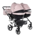 Junama Fluo Line Duo 06 Pink Silver Коляска для двойняшек 2in1