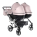 Junama Fluo Line Duo 06 Pink Silver Коляска для двойняшек 2in1