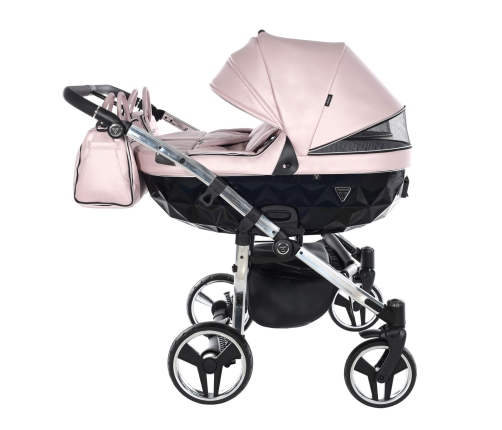 Junama Fluo Line Duo 06 Pink Silver Коляска для двойняшек 2in1