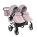 Junama Fluo Line Duo 06 Pink Silver Коляска для двойняшек 2in1