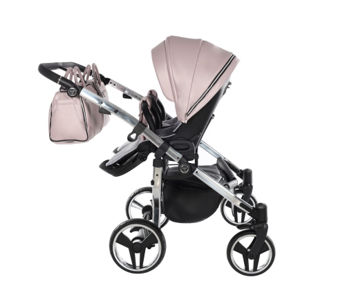 Junama Fluo Line Duo 06 Pink Silver Коляска для двойняшек 2in1